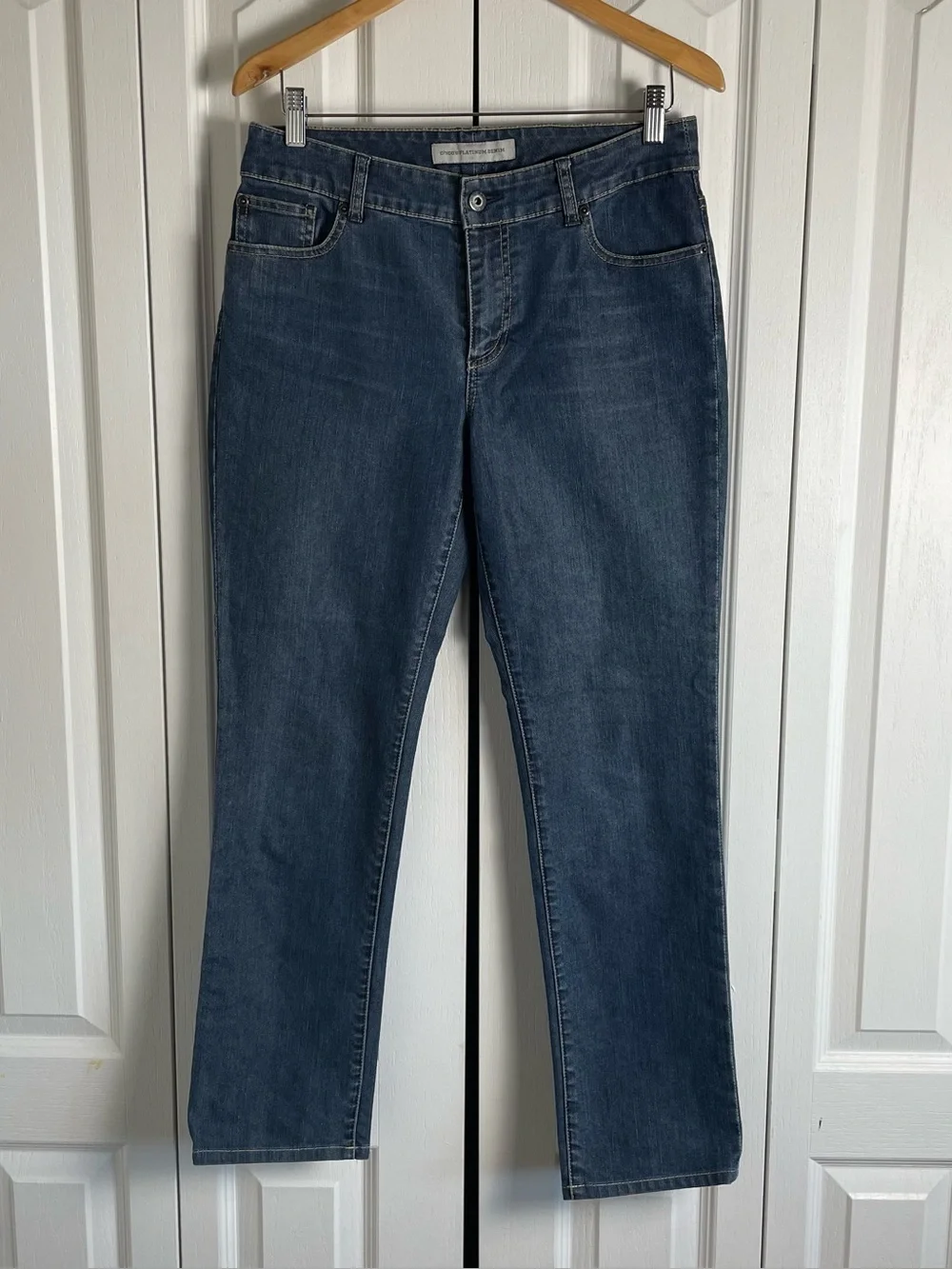 Chico's Platinum Denim Ultimate Fit Slim Leg Jeans Women’s Size 0.5 (S/6) Blue